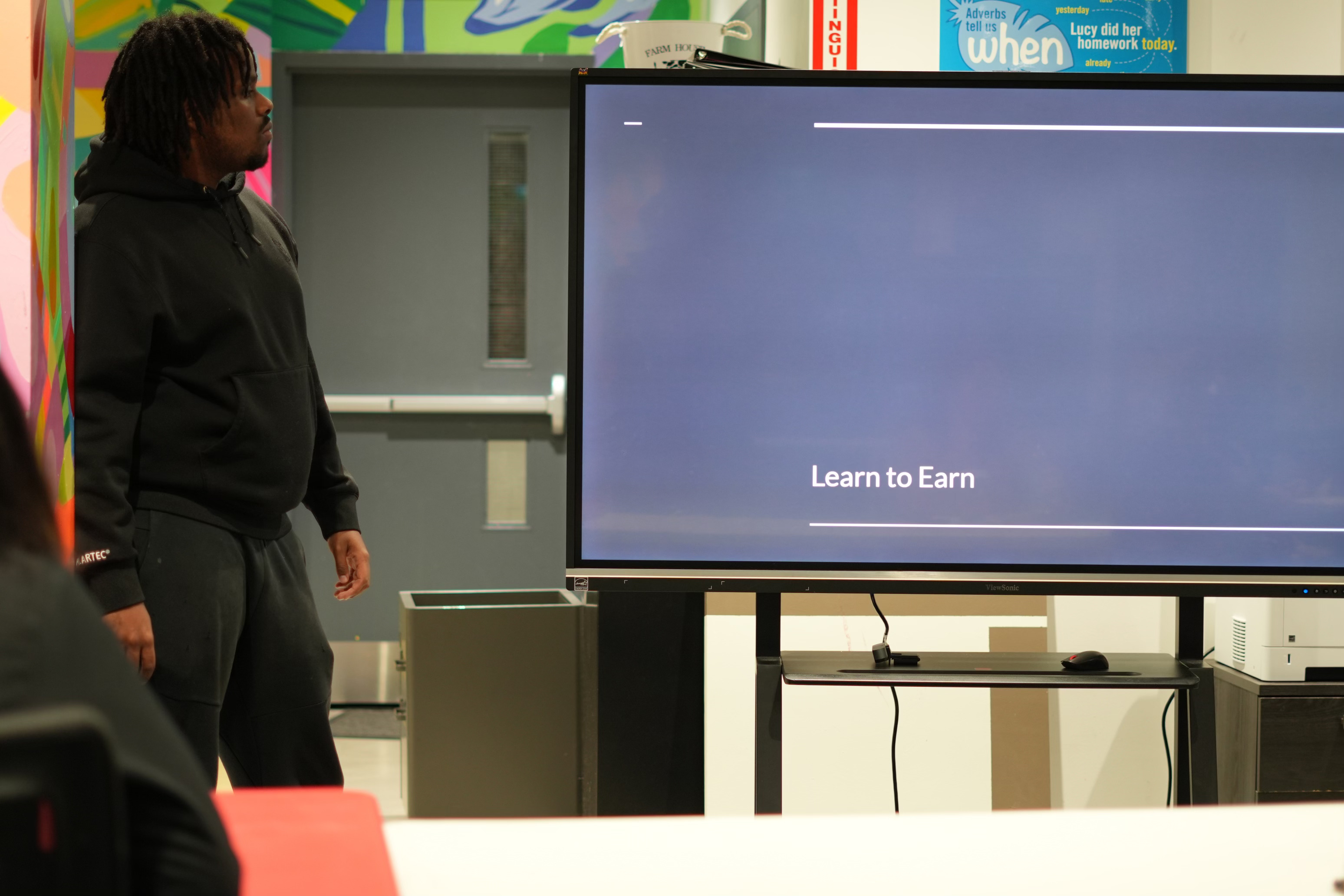 Teacher leading a classroom